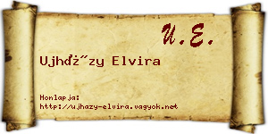 Ujházy Elvira névjegykártya